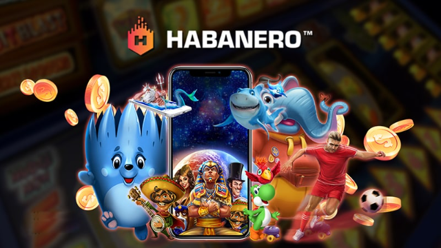 Grafik logo Habanero dengan latar belakang game slot terpopuler tanggal 31 Agustus 2023.