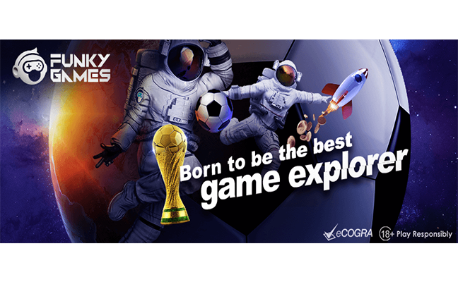 Logo FUNKY GAMES dengan latar belakang kumpulan game slot gacor terpopuler 17 Oktober 2023.