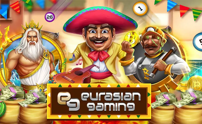 Ilustrasi game slot Leprechaun dengan latar hijau dan pot emas oleh EA GAMING.