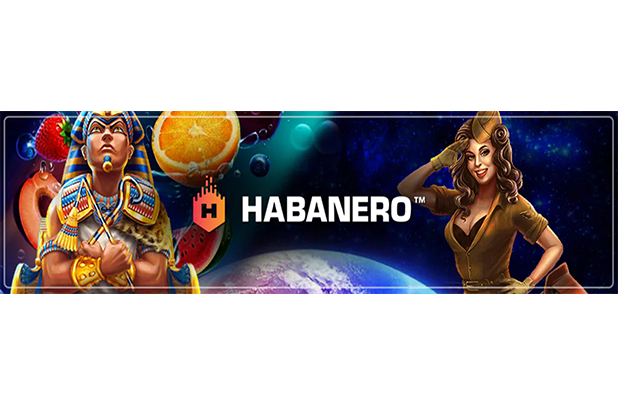 Logo HABANERO berkilau menjanjikan kesempatan menang tinggi di slot gacor hari ini, simbol keberuntungan dan inovasi dalam dunia slot online.