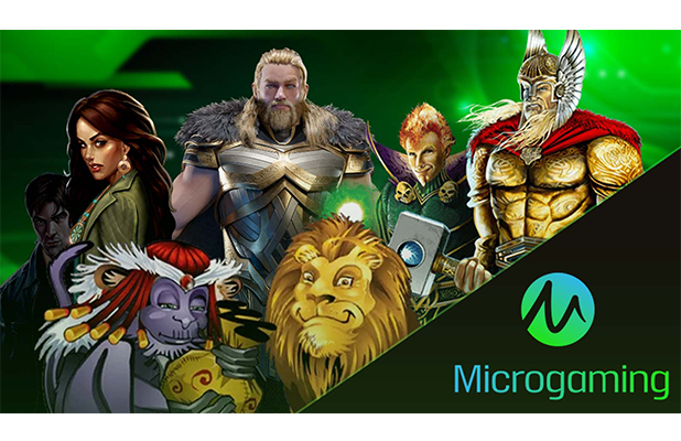 Ilustrasi permainan slot gacor MICROGAMING menampilkan Mega Moolah dengan latar safari Afrika, Thunderstruck II dengan tema mitologi Nordik, dan Avalon II dalam suasana zaman Arthurian, simbolisasi strategi menang slot dengan RTP tinggi dan fitur inovatif.