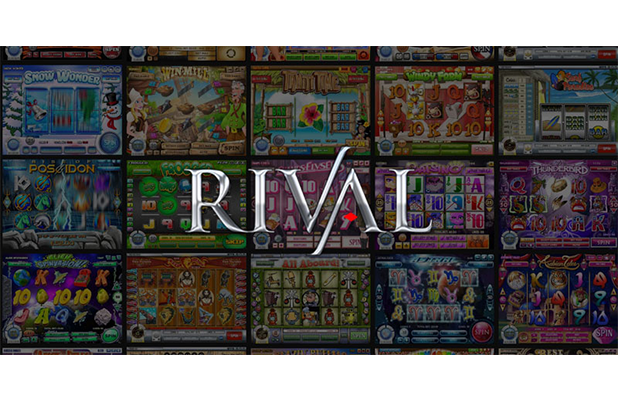 Logo RIVAL sebagai simbol raja slot, menampilkan inovasi dan kreativitas dalam game slot unik seperti Ten Times Wins dan Diamond Dazzle.